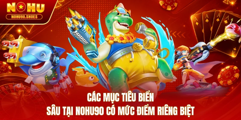 Các mục tiêu biển sâu tại Nohu90 có mức điểm riêng biệt